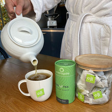 Martha tea being poured